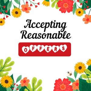 I love offers! Make me an offer for item(s) you like